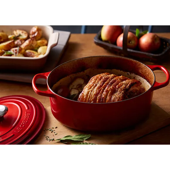 Cocotte fonte ovale cerise 27 cm Le Creuset