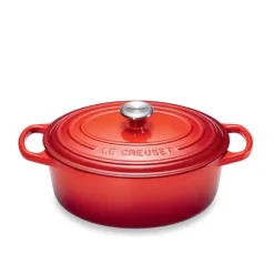 Cocotte fonte ovale cerise 29 cm Le Creuset