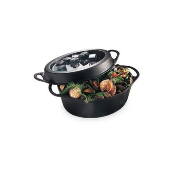 Cocotte fonte ovale Doufeu 32 cm 7,2 L noir mat Le Creuset