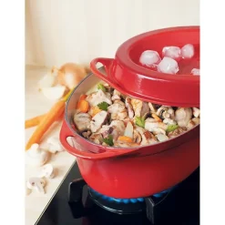 Cocotte fonte ovale Doufeu 32 cm 7,2 L cerise Le Creuset