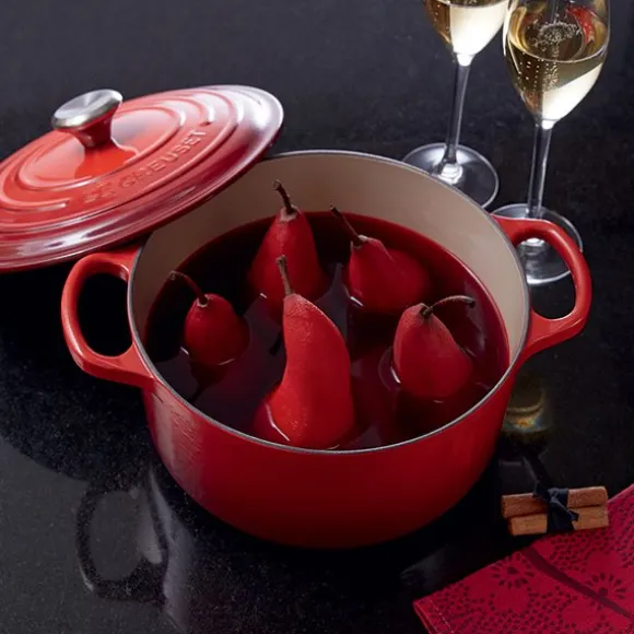 Cocotte fonte rond 20 cm cerise Le Creuset