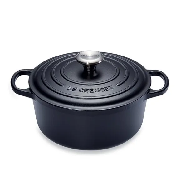 Cocotte fonte rond 24 cm noir Le Creuset