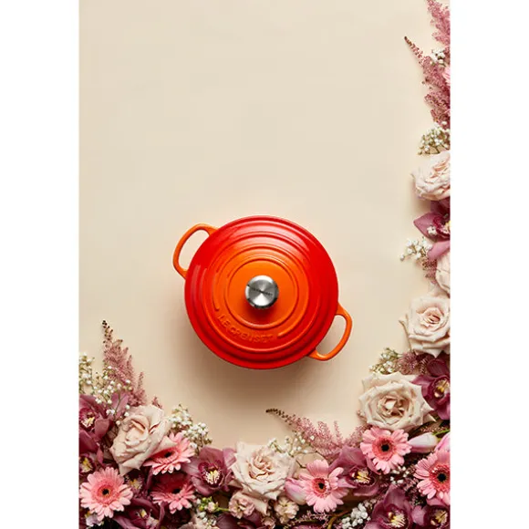 Cocotte fonte rond 20 cm volcanique Le Creuset