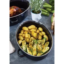 Cocotte roaster 38 cm acier émaillé Baumalu