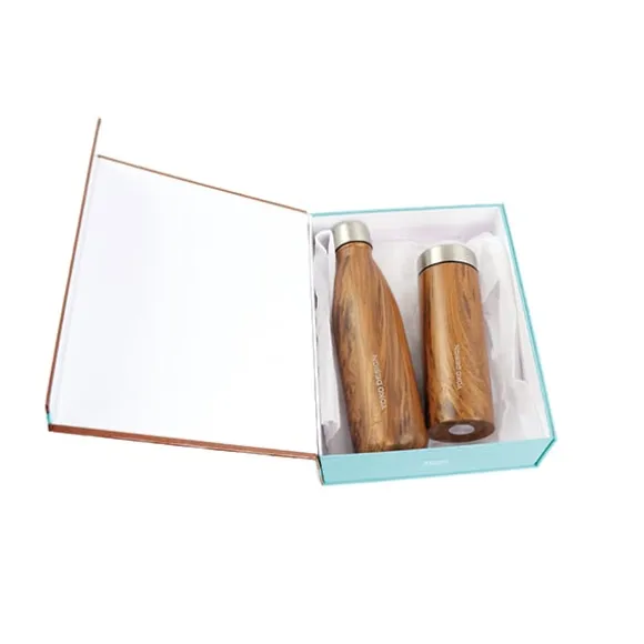 Coffret bois 1 bouteille 500 ml et 1 théière 350ml Yoko Design