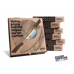 Coffret couteau Pizza Rocket et planche à pizza 33 cm Roger Orfèvre