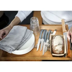 Coffret 4 couteaux de table lame micro-dentée 11 cm Bon Appétit Plus anthracite Opinel
