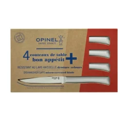 Coffret 4 couteaux de table lame micro-dentée 11 cm Bon Appétit Plus nuage Opinel