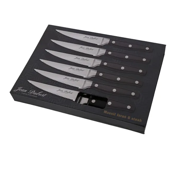 Coffret 6 couteaux à steak Massif lame inox micro dentée Jean Dubost