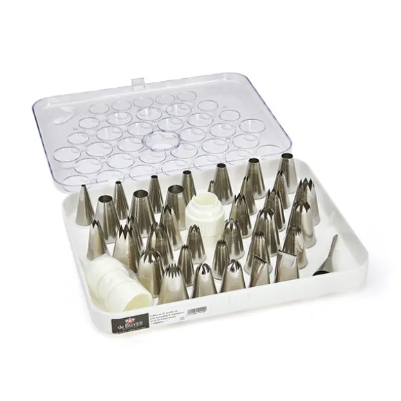 Coffret 35 douilles à pâtisserie inox De Buyer