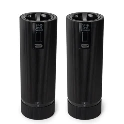 Coffret duo de moulins à poivre et à sel électriques Line noir mat 15 cm Peugeot
