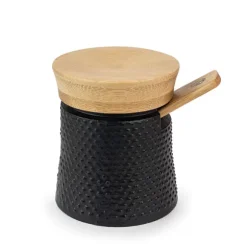Coupelle à sel 7 cm avec cuillère en bambou Bali en fonte Peugeot