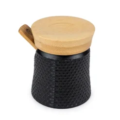 Coupelle à sel 7 cm avec cuillère en bambou Bali en fonte Peugeot