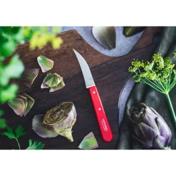 Couteau à légumes N°114 lame inox 7 cm rouge Opinel