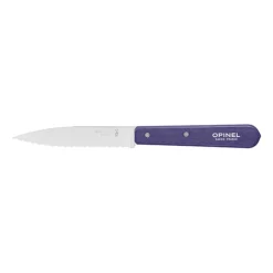 Couteau office N°113 lame crantée inox 10 cm violet Opinel