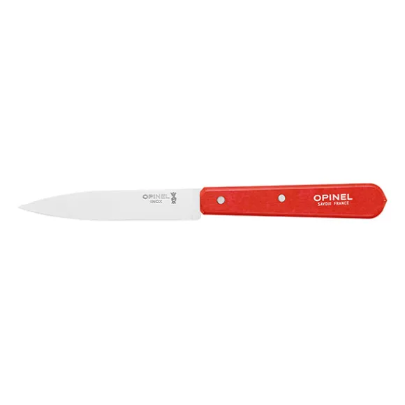 Couteau office N°112 lame lisse inox 10 cm rouge Opinel