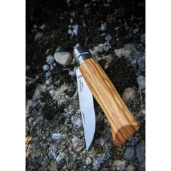 Couteau pliant N°08 Inox 8,5 cm manche en Olivier Opinel