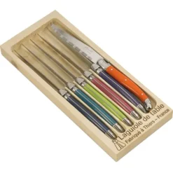 6 couteaux Laguiole London Mix et coffret bois Jean Dubost