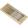6 couteaux Laguiole tout inox et coffret bois Jean Dubost