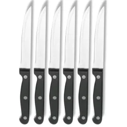 6 couteaux à steak lame lisse Lacor