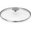 Couvercle en verre bombé Platine 24 cm Cristel