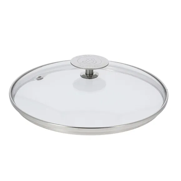 Couvercle en verre cerclé inox 18 cm De Buyer