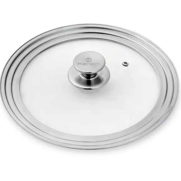Couvercle en verre et inox multidiamètre 28, 30 et 32 cm Mathon