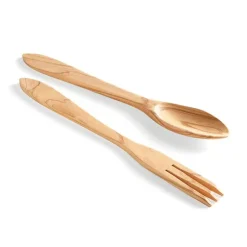 Couverts à salade en bois d'olivier Jean Dubost