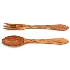 Couverts à salade en bois d'olivier Jean Dubost