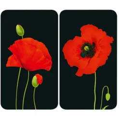 2 couvre-plaques protection motif coquelicots Wenko by Maximex