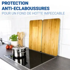 2 couvre-plaques protection motifs bois Wenko by Maximex