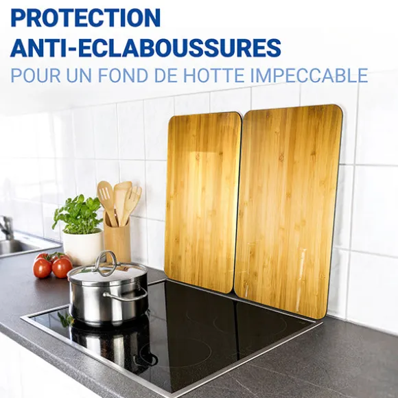 2 couvre-plaques protection motifs bois Wenko by Maximex