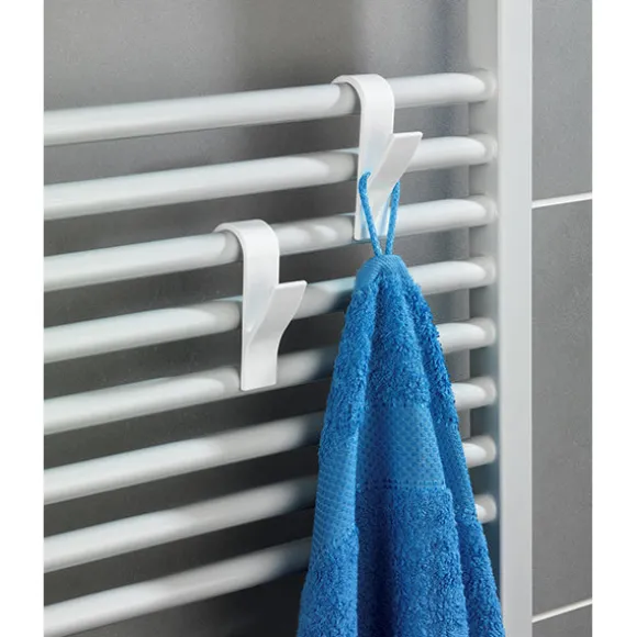 6 crochets radiateur sèche serviettes blanc Wenko by Maximex