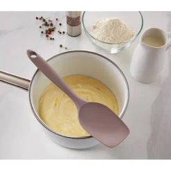 Cuillère de cuisine antirayures en silicone 27 cm taupe Mathon