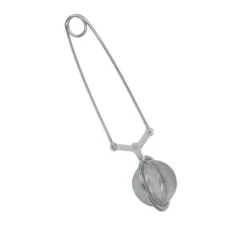 Cuillère-pince à thé boule ronde en inox