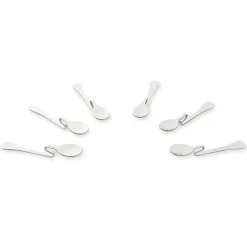 6 cuillères à café coudées inox 11 cm Mathon
