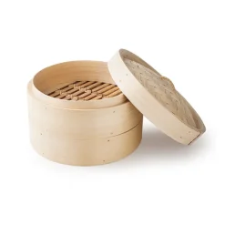 Cuiseur vapeur bambou 2 niveaux 26 cm Ibili