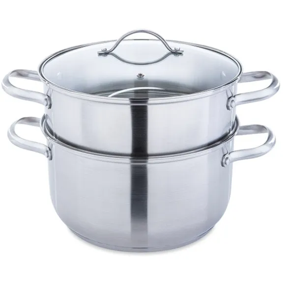 Cuiseur vapeur inox 26 cm 1 panier Mathon