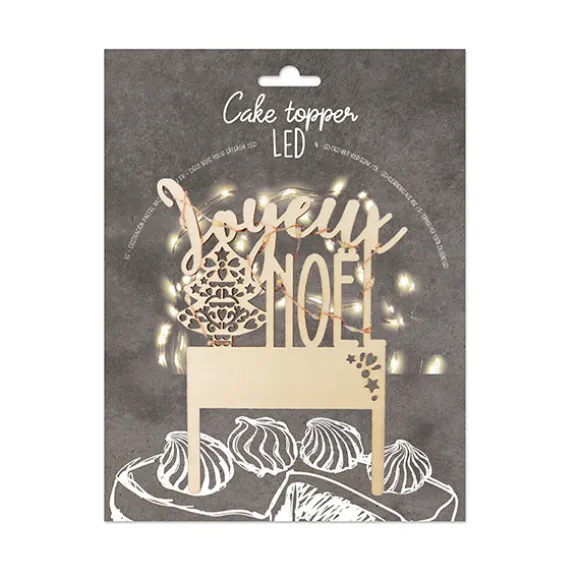 Décoration bois et LED Joyeux Noël Scrapcooking