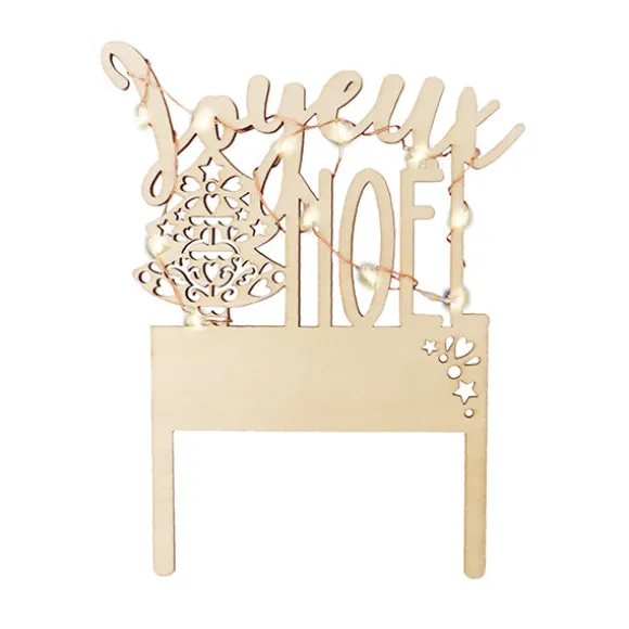 Décoration bois et LED Joyeux Noël Scrapcooking