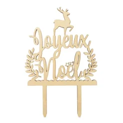 Décoration bois gâteaux Joyeux Noël Scrapcooking