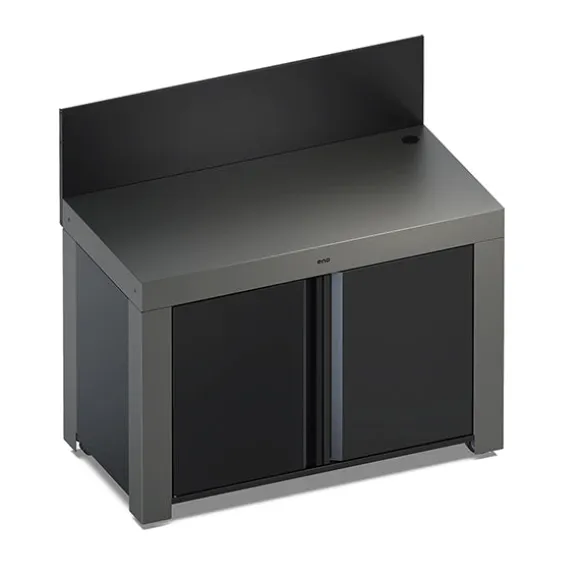 Desserte de jardin Félix double porte gris cargo ENO
