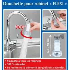 Douchette pour robinet d’évier et lavabo Flexi Wenko by Maximex