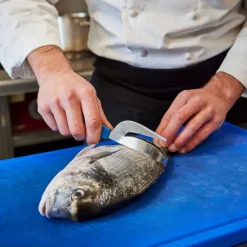 Ecailleur à poisson bleu triple action Vitécaille Nogent
