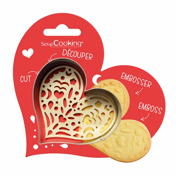 Emporte-pièce et embosseur Cœur Scrapcooking
