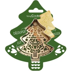 Emporte-pièce et embosseur Sapin Scrapcooking