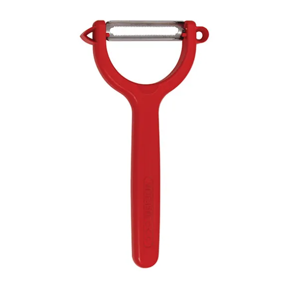 Eplucheur étrier lame double crantée Pratik rouge Nogent