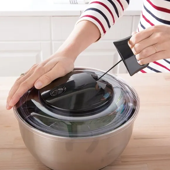 Essoreuse salade inox 25 cm 4,5 L Mathon