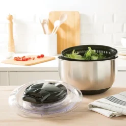 Essoreuse salade inox 25 cm 4,5 L Mathon