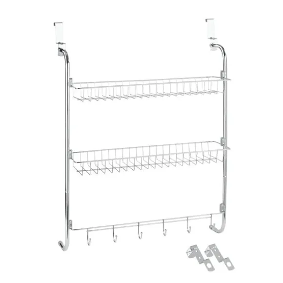 Etagère de porte 2 paniers et accroche-torchons Wenko by Maximex
